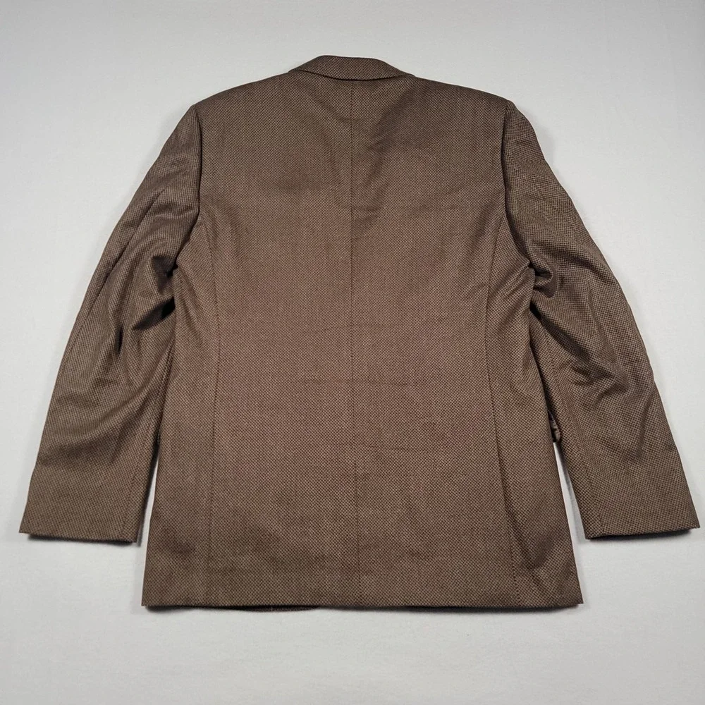 Ermenegildo Zegna 15 Milmil 15 Sport Coat Mens Brown Weave Wool Blazer Swiss